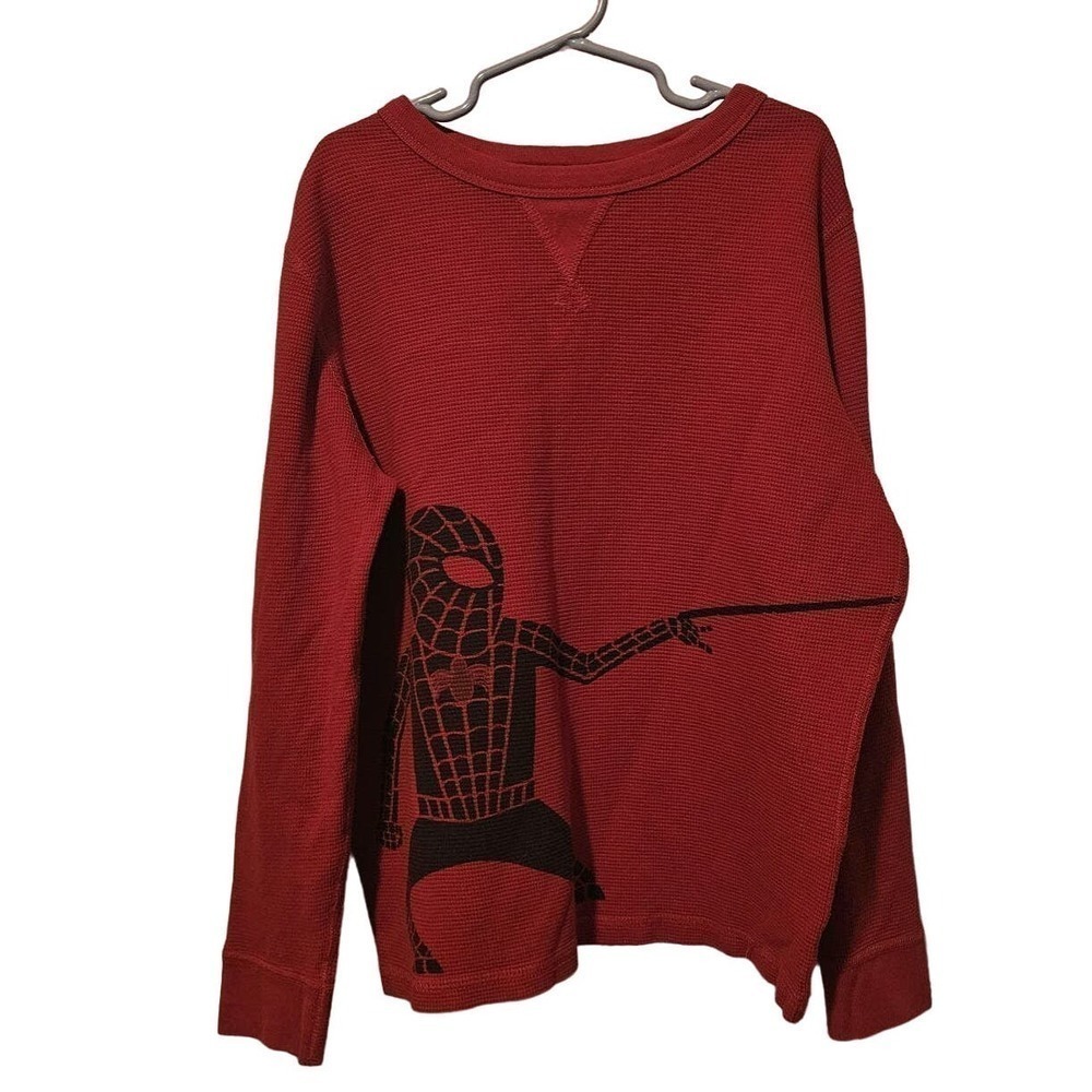 Hanna Andersson boys‎ Spiderman waffle knit LS top Size 10